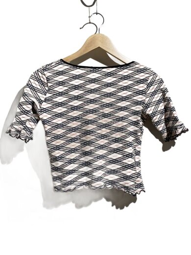 商品画像：Tシャツ/M/コットン/BEG/チェック/FA512-288 2