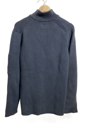 商品画像：ハーフジップ/レンズ/ニット・セーター(厚手)/XL/コットン/BLK/前身頃日焼け有 2