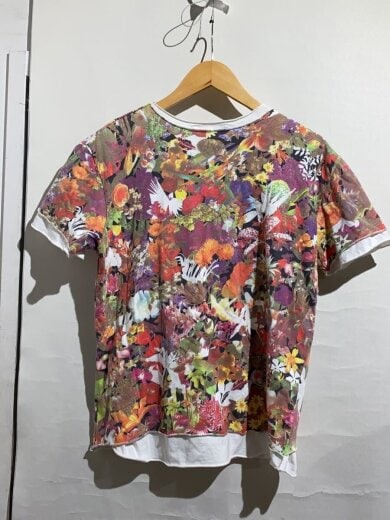 商品画像：二枚ドッキング/Tシャツ/M/コットン/マルチカラー/花柄/THOCGM4015 2