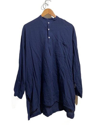 商品画像：Cotton Linen Pullover Shirt/長袖シャツ/XL/コットン/NVY 1