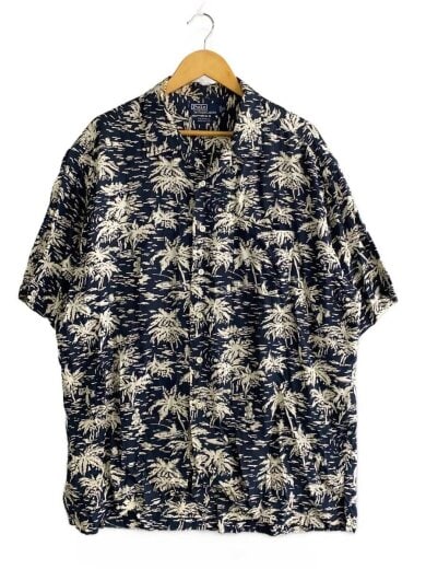 商品画像：半袖シャツ/XL/レーヨン/GRN/総柄// 1