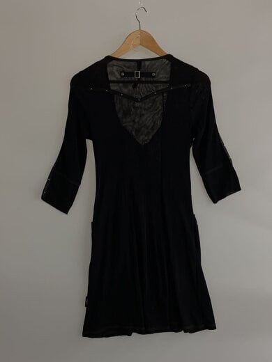 商品画像：ozz croce/パワーネット/甲冑B/カシメ/7分袖ワンピース/--/ポリエステル/BLK// 2