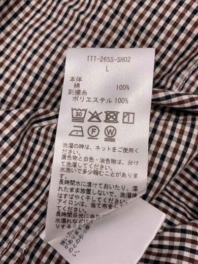 商品画像：長袖シャツ/L/コットン/グレー/ギンガムCK/ttt-26ss-sh02// 4