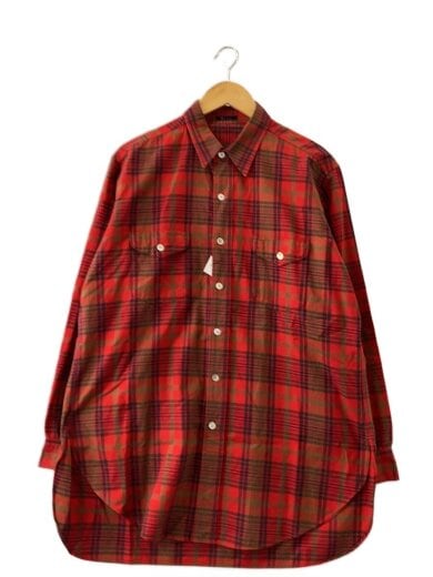 商品画像：80s/長袖シャツ/--/コットン/RED/チェック/mh-b04-006// 1