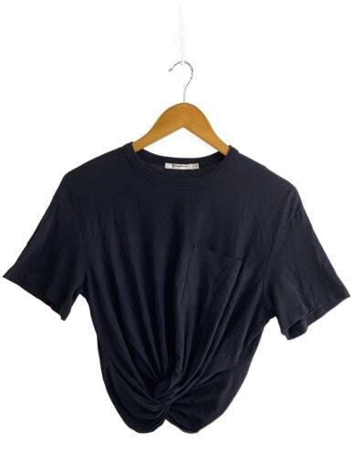 商品画像：変形/前側絞り/Tシャツ/XS/コットン/ブラック// 1