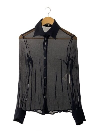 商品画像：イタリア製/長袖シャツ/44/シルク/BLK// 1