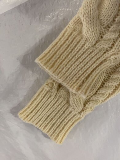 商品画像：FUR ALAN KNIT HOODIE/ジップパーカー/M/ポリエステル/ベージュ/無地 5