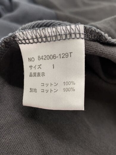 商品画像：アシンメトリー異素材ドッキング/Tシャツ/1/コットン/グレー/842006-129T// 4