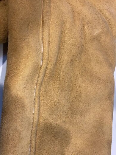 商品画像：Vintage/70s～80s/ムートンジャケット/キャメルベージュ/TALONジップ/レディースサイズ 8