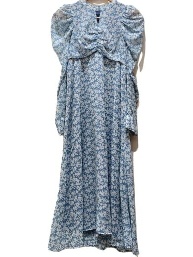 商品画像：長袖ワンピース/S/ポリエステル/BLU/総柄/002160301601-01 1