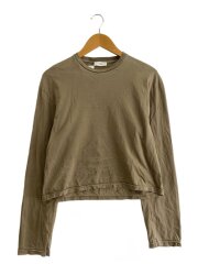 長袖Tシャツ/XS/コットン/KHK/無地/tsh12