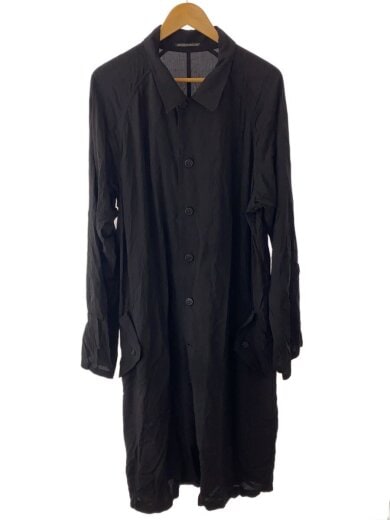 商品画像：ステンカラーコート/3/レーヨン/BLK/無地/MS-CO2-217// 1