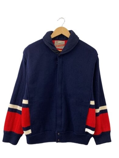 商品画像：Vintage/80s～/effetto maglia 「loli wolf」ニットジャケット イタリア製// 1