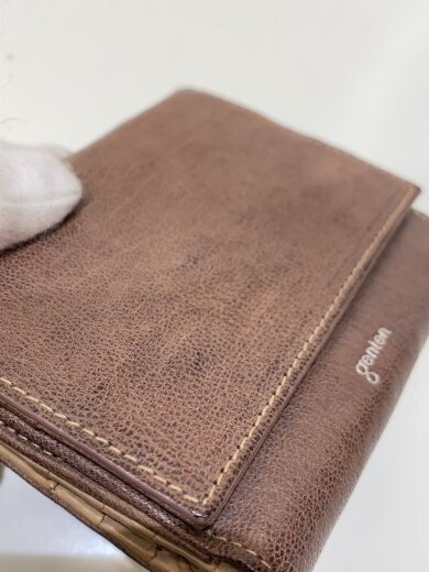 商品画像：3つ折り財布/レザー/BRW/無地/レディース 7