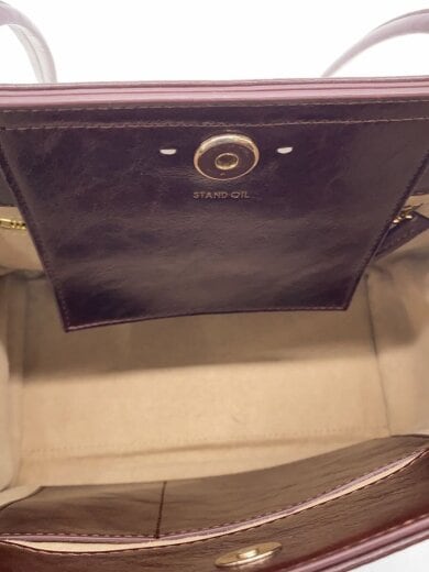 画像：STAND OILバッグ/フェイクレザー/BRW/無地7