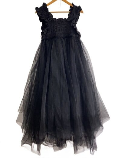 商品画像：PERNA/チュールギャザーキャミワンピース/FREE/ナイロン/BLK/無地/PNIZI2450// 1