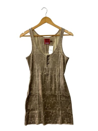 商品画像：DAISY LAMINATED RIB DRESS/XS/コットン/GLD/総柄/3S3RDR050C42 1