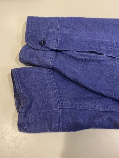 商品画像：French Vintage/50s～/Fort et Bon/プルオーバーシャツ/コットン/BLU/無地 5
