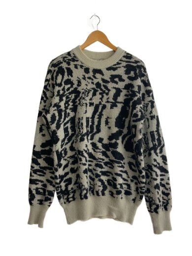 商品画像：ニット・セーター(厚手)/S/モヘア/WHT/総柄/4B002-0123-34 1