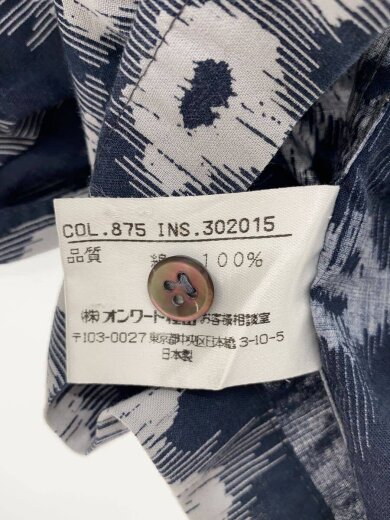 商品画像：半袖シャツ/46/コットン/NVY/総柄/NM-0422// 4