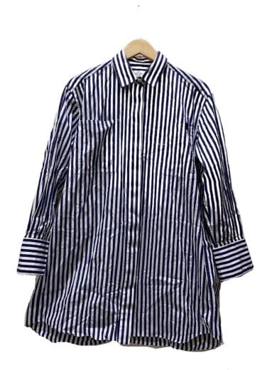 商品画像：長袖シャツ/2/コットン/BLU/ストライプ/23-06504/sacai 1