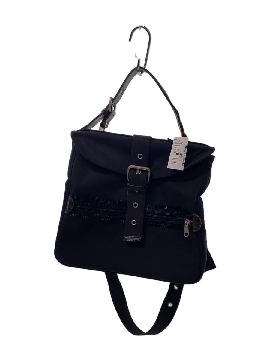 tricot COMME des GARCONS / ショルダーバッグ/キャンバス/BLK/無地/TR-K204//