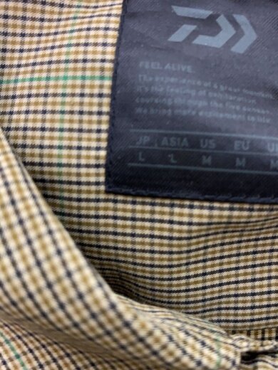 商品画像：長袖シャツ/L/ポリエステル/BRW/チェック/BE-86022// 4