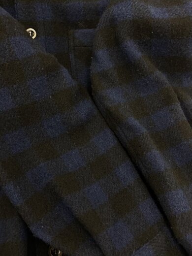 商品画像：長袖シャツ/XS/ウール/NVY/チェック/WD-B912/擦れ有/毛玉有// 8