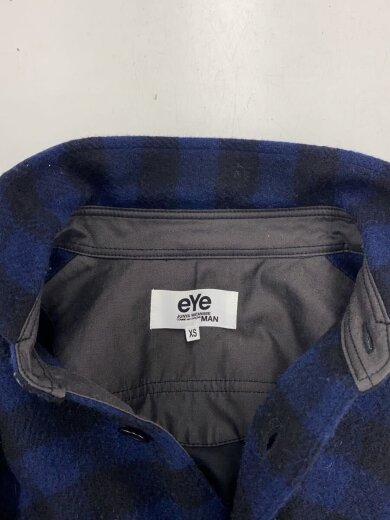 商品画像：長袖シャツ/XS/ウール/NVY/チェック/WD-B912/擦れ有/毛玉有// 9