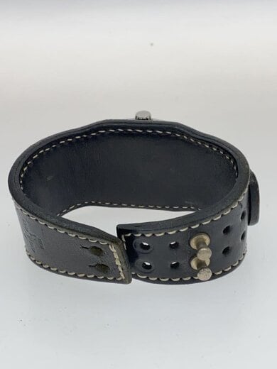 商品画像：手巻腕時計/アナログ/レザー/SLV/BLK 4