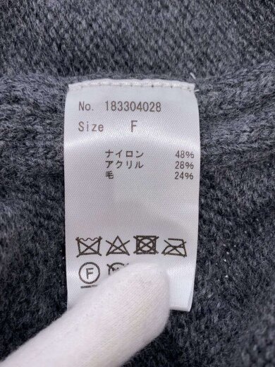 商品画像：ニット・セーター(厚手)/FREE/ナイロン/GRY/183304028// 4
