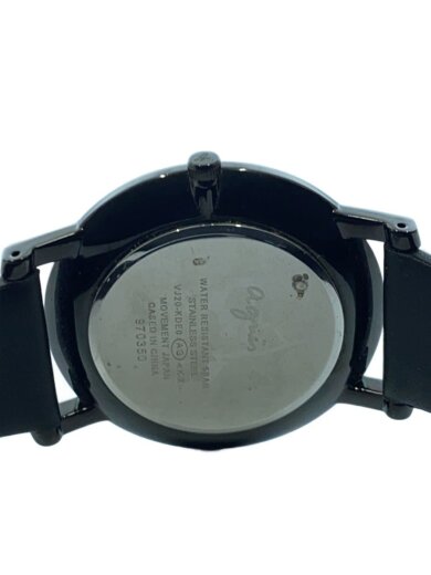 商品画像：クォーツ腕時計/アナログ/レザー/BLK/BLK/SS/VJ20-KDE0 3