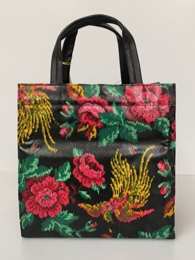 商品画像：トートバッグBLK/花柄 3