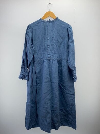 商品画像：長袖ワンピース/FREE/コットン/BLU/無地/CLC-1107558// 2