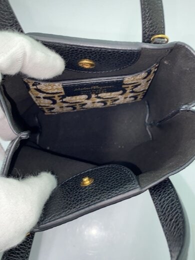 商品画像：ガンチーニ/2Wayミニハンドバッグバッグ/レザー/BLK/無地/GU-220024 6