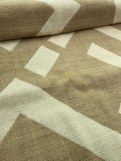 商品画像：ロゴデザインウールフリンジマフラー/ウール/BEG/総柄/レディース 5