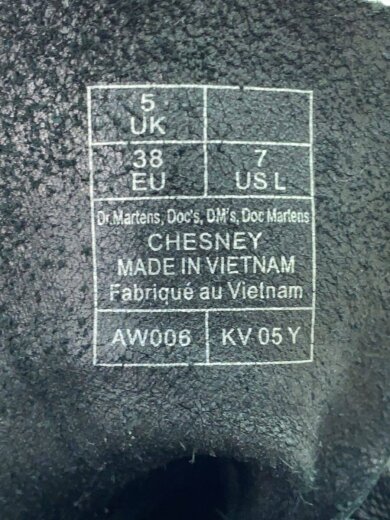 商品画像：CHESNEY/8ホールブーツ/UK5/BLK/レザー/KV05Y 5