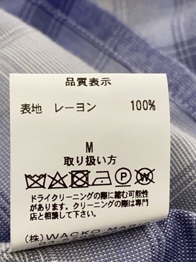 商品画像：23SS/OMBRE CHECK OPEN COLLAR SHIRT/M/レーヨン/チェック/23SS-WMS-OC12// 4