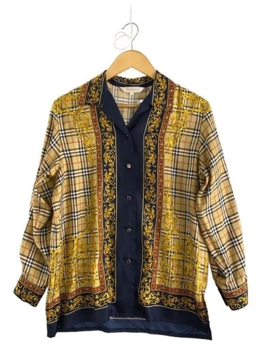 商品画像：白三角タグ/スカーフ/ノバチェック総柄/長袖シャツ/9/ポリエステル/総柄/FEA41-037 1