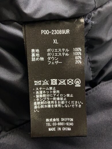 商品画像：ダウンジャケット/XL/ポリエステル/NVY/無地/P00-23089UR// 5