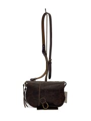 ショルダーバッグ/レザー/BRW