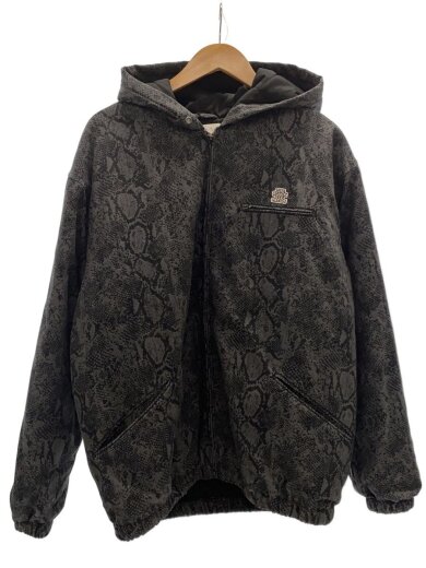 商品画像：ジップパーカー/L/コットン/GRY/総柄 1
