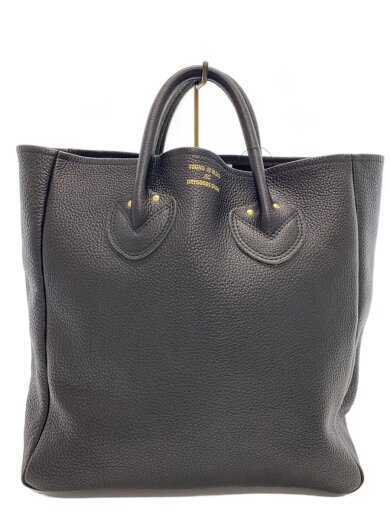 商品画像：トートバッグ/レザー/BLK/無地 1