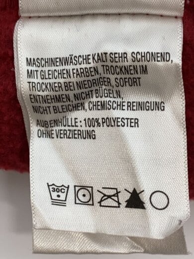 商品画像：フリースジャケット/XXL/ポリエステル/RED/無地/XM 6197 4