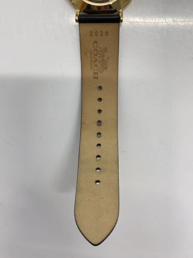 商品画像：クォーツ腕時計/アナログ/レザー/BLK/BLK/SS 5