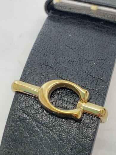 商品画像：クォーツ腕時計/アナログ/レザー/BLK/BLK/SS 7