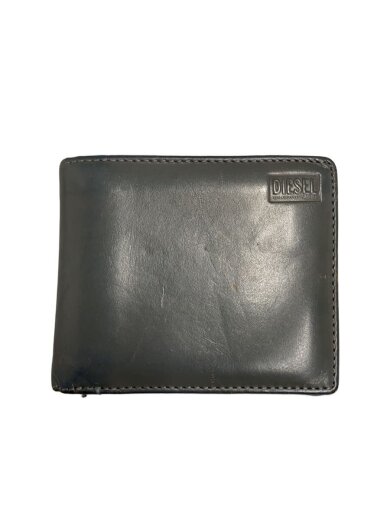 商品画像：2つ折り財布/レザー/GRY/無地/メンズ 1