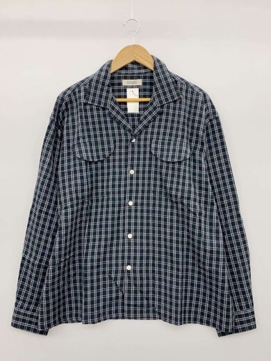 商品画像：長袖シャツ/L/レーヨン/BLK/チェック/RAD-26SS-SH003// 1