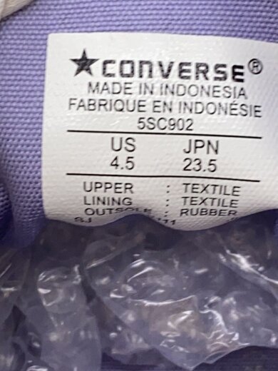 画像：CONVERSE × earth music&ecologyシューズ/23.5cm/GRY/5SC9025