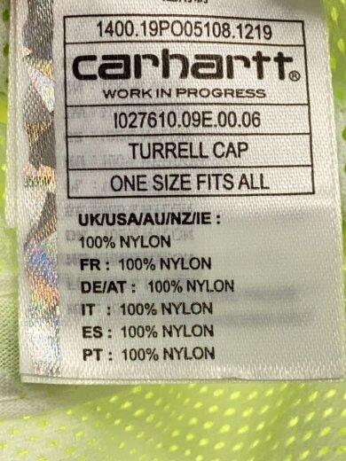 商品画像：キャップ/FREE/ナイロン/YLW/メンズ/I027-610-09E-00-20SS 6